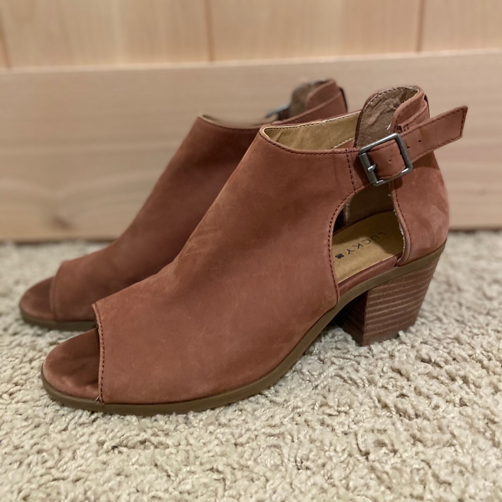Lucky Brand Open Toe Booties